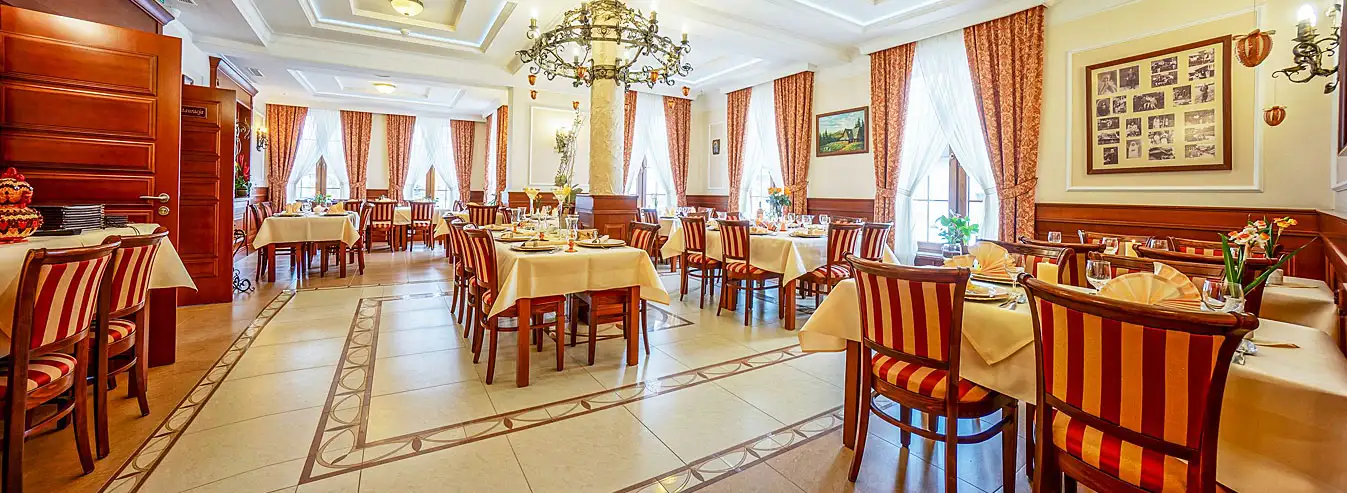 Hotel Białka Tatrzańska Tatry dovolená na horách v Polsku - sada jídelna